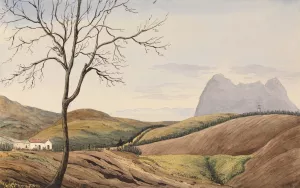 The Rock of Gibraltar from the Alameida at San Roque by George Lothian Hall Oil Painting