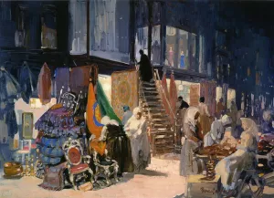 Allen Street by George Luks - Oil Painting Reproduction