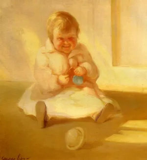 Child with a Toy by George Luks Oil Painting