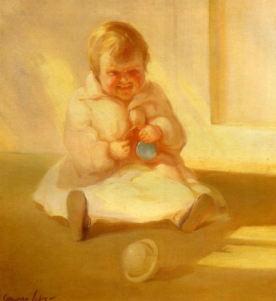 Main Product Photo of Child with a Toy Painting by George Luks
