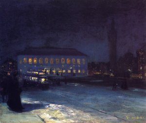 Copley Square by George Luks Oil Painting