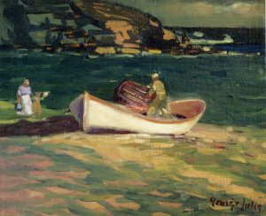 Fisherman, Cape Elizabeth, Maine by George Luks Oil Painting