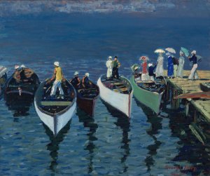 Holiday on the Hudson by George Luks Oil Painting