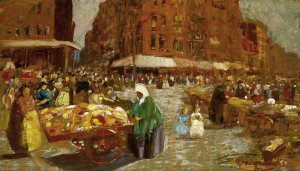 Houston Street by George Luks Oil Painting