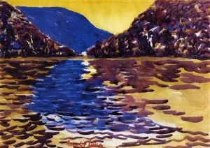 Lower Ausable Lake, Adirondacks by George Luks - Oil Painting Reproduction