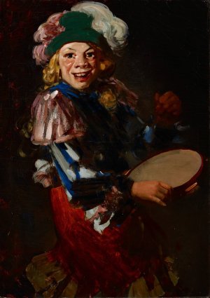 New Year's Shooter by George Luks Oil Painting