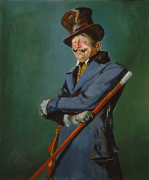 Otis Skinner as Col. Philippe Bridau by George Luks Oil Painting