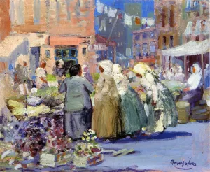 Spring Morning, Houston and Division Streets, New York painting by George Luks
