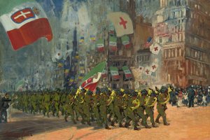 The Bersaglieri by George Luks Oil Painting