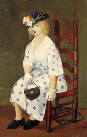 The Polka Dot Dress by George Luks Oil Painting