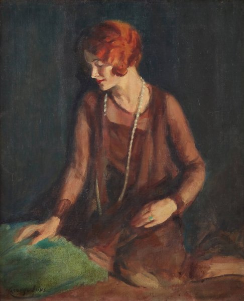 Main Product Photo of The Redhead Painting by George Luks