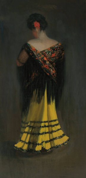 The Spanish Shawl; Portrait of Jeanne Frankenberg by George Luks Oil Painting
