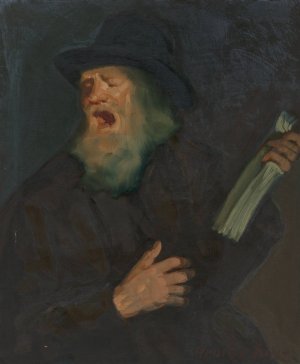 The Street Preacher by George Luks Oil Painting