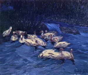 Wild Geese by George Luks - Oil Painting Reproduction