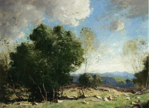 Sunny Pastures by George M Bruestle Sunny Pastures Oil painting by George M Bruestle