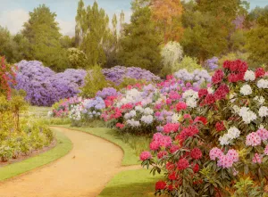 The Rhododendron Walk by George Marks - Oil Painting Reproduction
