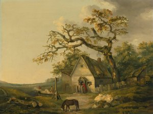 A Country Inn by George Morland Oil Painting