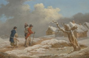 A Soldier's Return by George Morland Oil Painting