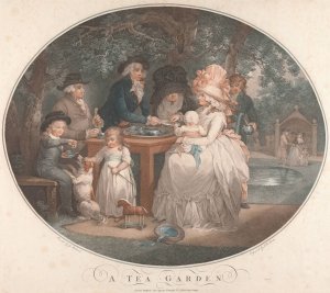 A Tea Garden by George Morland Oil Painting