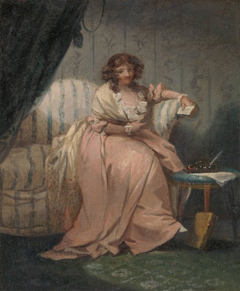 A Woman Called Anne, the Artist's Wife  by George Morland - Hand-Painted Oil Painting Reproduction