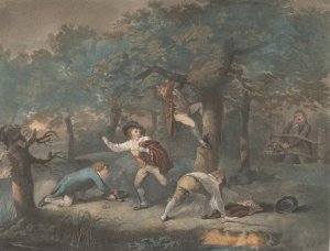 Boys Robbing an Orchard by George Morland Oil Painting
