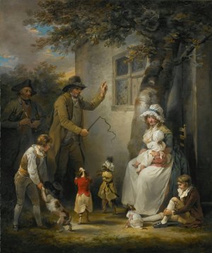 Dancing Dogs by George Morland Oil Painting