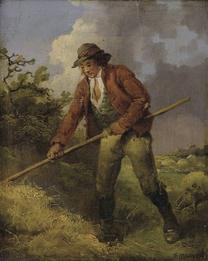 Making Hay by George Morland Oil Painting