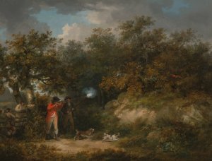Pheasant Shooting by George Morland Oil Painting