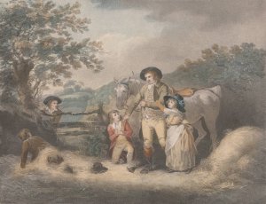The Angry Farmer by George Morland Oil Painting
