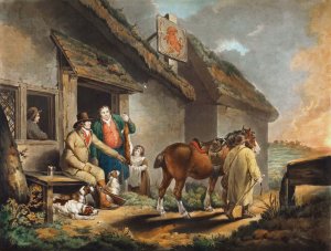 The First of September - Evening by George Morland Oil Painting