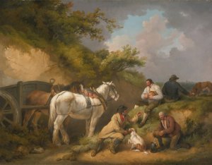 The labourer's rest by George Morland Oil Painting