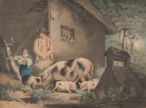 The Last Litter by George Morland Oil Painting