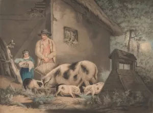 The Last Litter by George Morland Oil Painting