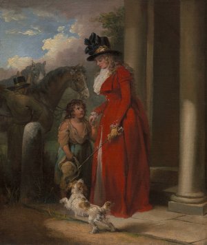 The Squire's Door by George Morland Oil Painting