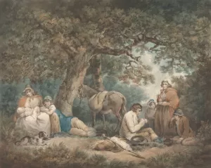 Travellers by George Morland Oil Painting