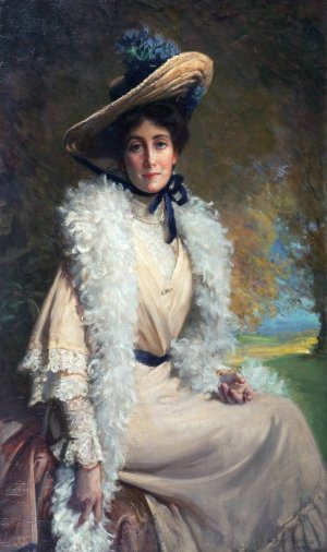Mrs Walter Frith by George Percy Jacomb-Hood Oil Painting