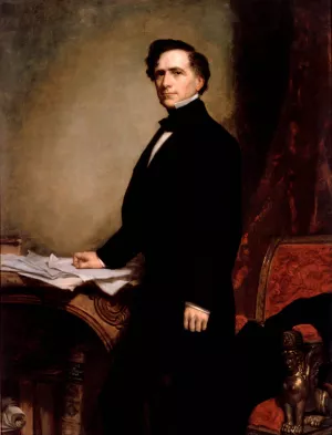 Franklin Pierce by George Peter Alexander Healy Oil Painting