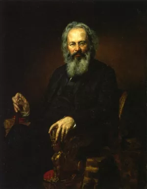Portrait of M. Brownson by George Peter Alexander Healy Oil Painting