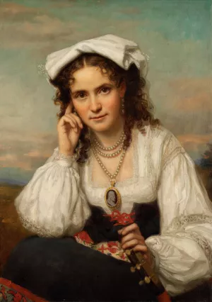 Vinnie Ream by George Peter Alexander Healy Oil Painting