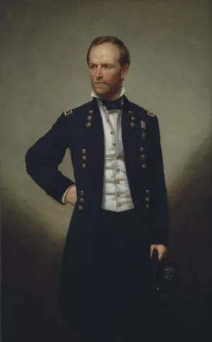 William T. Sherman by George Peter Alexander Healy Oil Painting