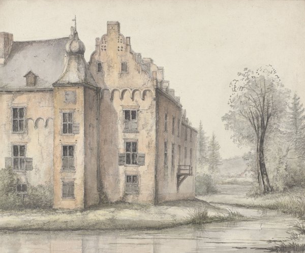 Main Product Photo of Gezicht op het kasteel Doorwerth  Painting by George Pieter Westenberg