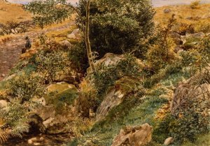 Autumn in the Welsh Hills. by George Price Boyce Oil Painting