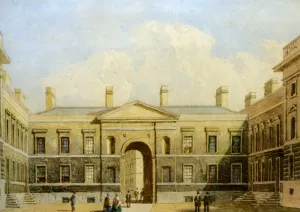Canterbury Quad Christ Church Oxford painting by George Pyne