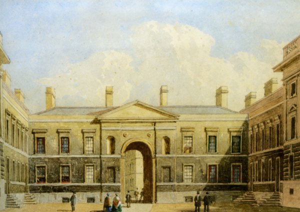 Canterbury Quad Christ Church Oxford by George Pyne - Hand-Painted Oil Painting Reproduction