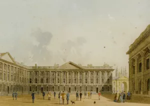 PeckwaterQuad Christ Church Oxford Oil painting by George Pyne