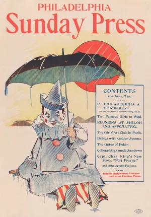Advertisement for Philadelphia Sunday Press; April 7, 1896 by George Reiter Brill Oil Painting
