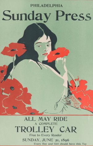 All may ride; a complete trolley car free to every reader, Sunday, Jun. 21, 1896 by George Reiter Brill Oil Painting