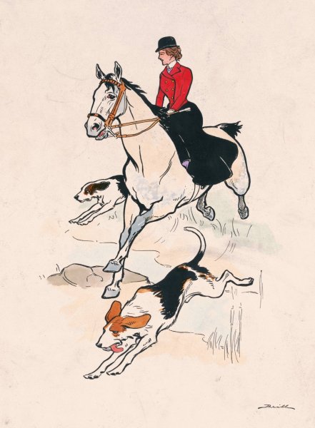 Full cry  by George Reiter Brill - Hand-Painted Oil Painting Reproduction