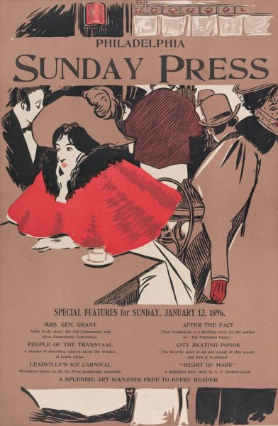 Philadelphia Sunday Press; January 12th  by George Reiter Brill - Hand-Painted Oil Painting Reproduction