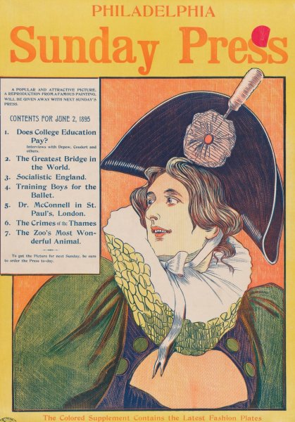 Philadelphia Sunday Press; June 2  by George Reiter Brill - Hand-Painted Oil Painting Reproduction